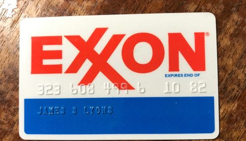 Exxon credit card exp 82 - credit, 10/82
