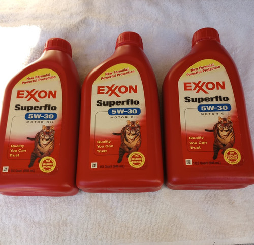 Exxon superflo motor oil set - exxon,