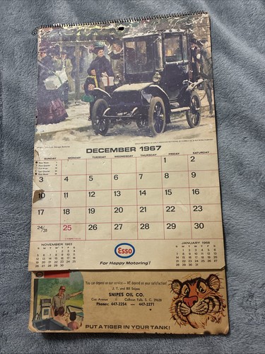 Vintage esso 1968 - 1968, calendar